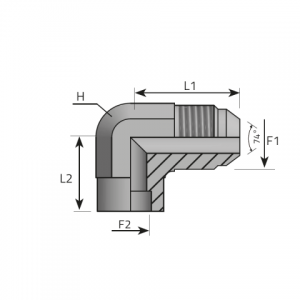 90° welding Adapter male JIC. (LMJ..T)